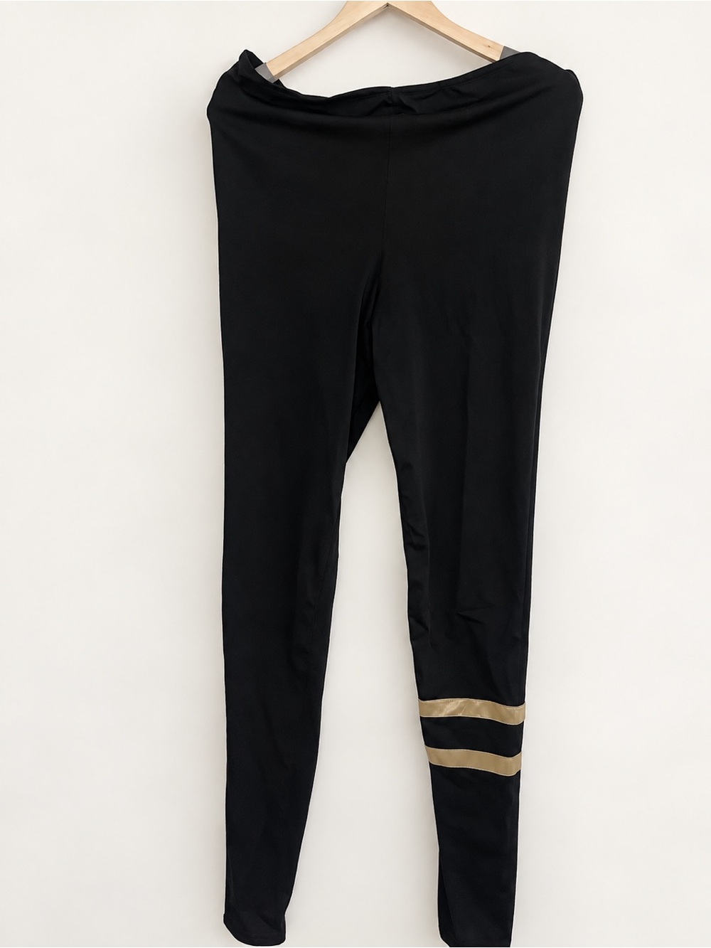 Weissman XXL Extra Long Black Gold Stripe Dance Leggings